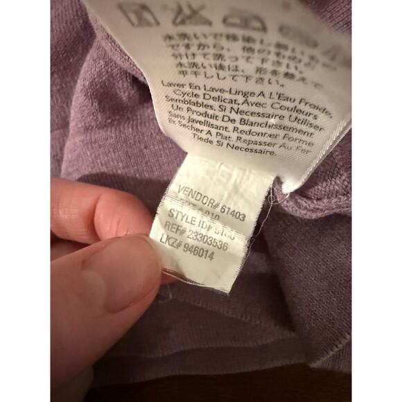 Eddie Bauer Lavender Knit Cardigan & Tank Set Women’s XXL Cotton Blend - Picture 4 of 8